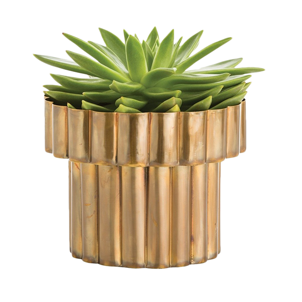 art deco style plant pots Art Deco Gold Planter